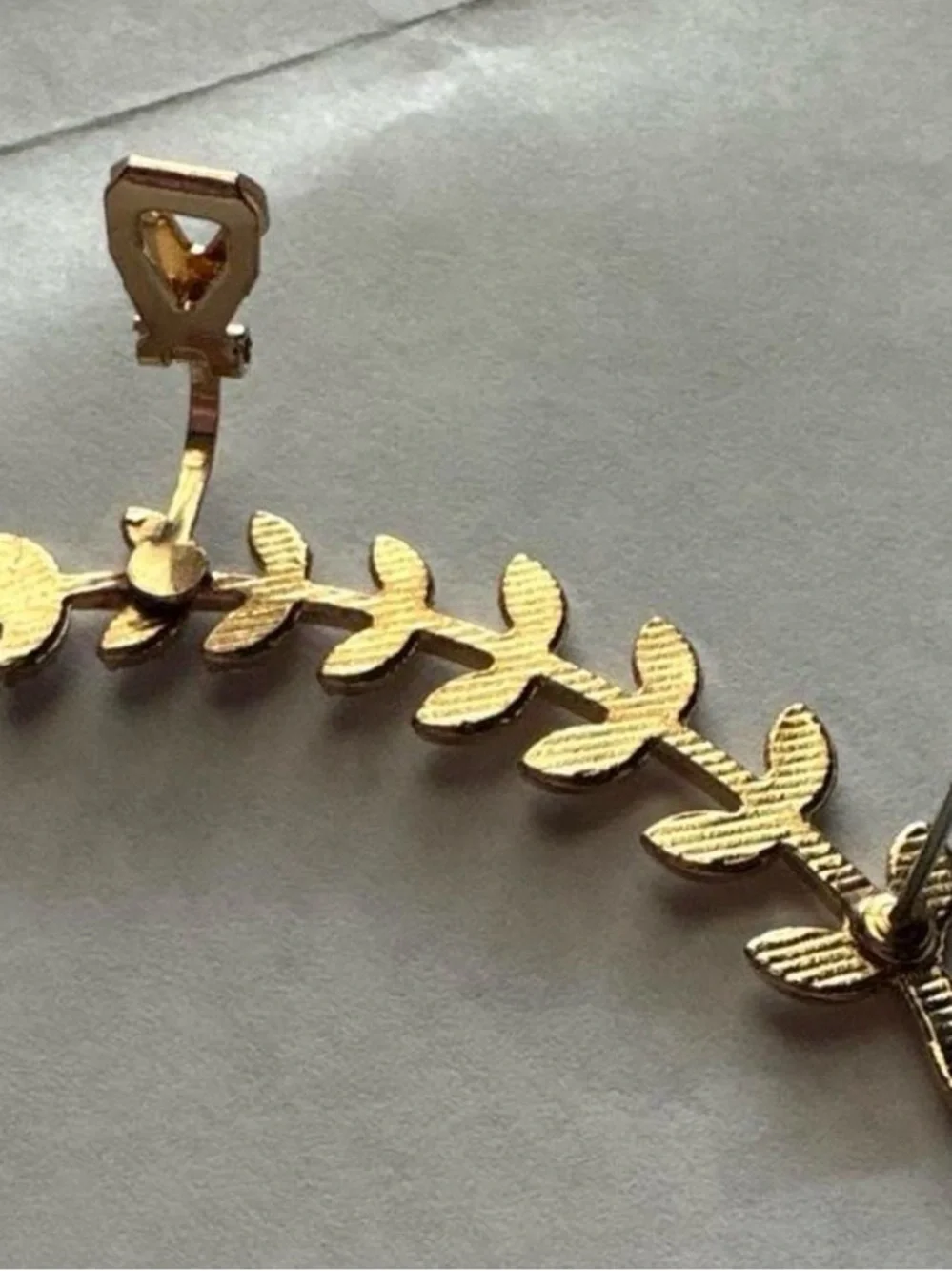 Gold Crystal Leaf Ear Cuff - Women Jewelry